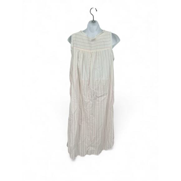 VTG Nicole Sleeveless Nightgown Pintuck and Button Bodice Pink Stripe **READ** - Picture 3 of 7